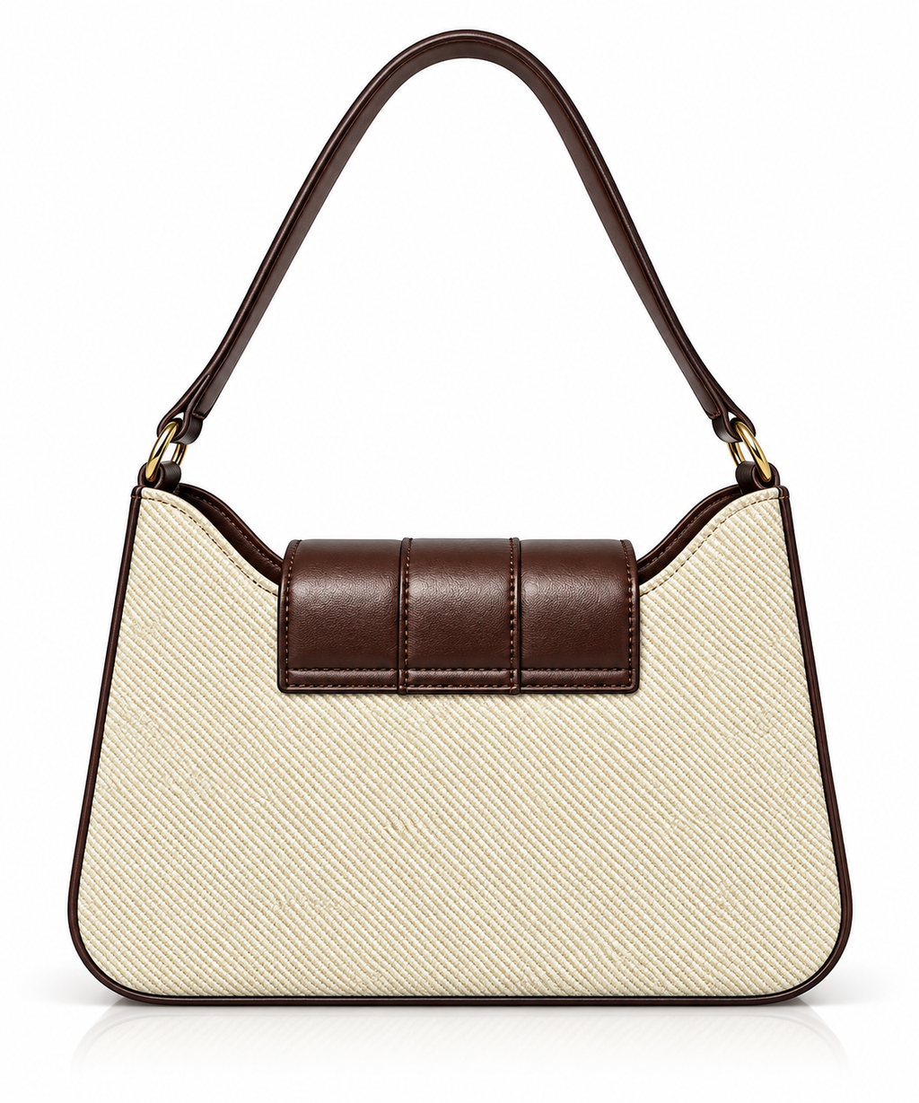 Luxury Lock-Closure Underarm Handbag