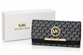MK Style Women’s Long Clutch Wallet - Black & Grey