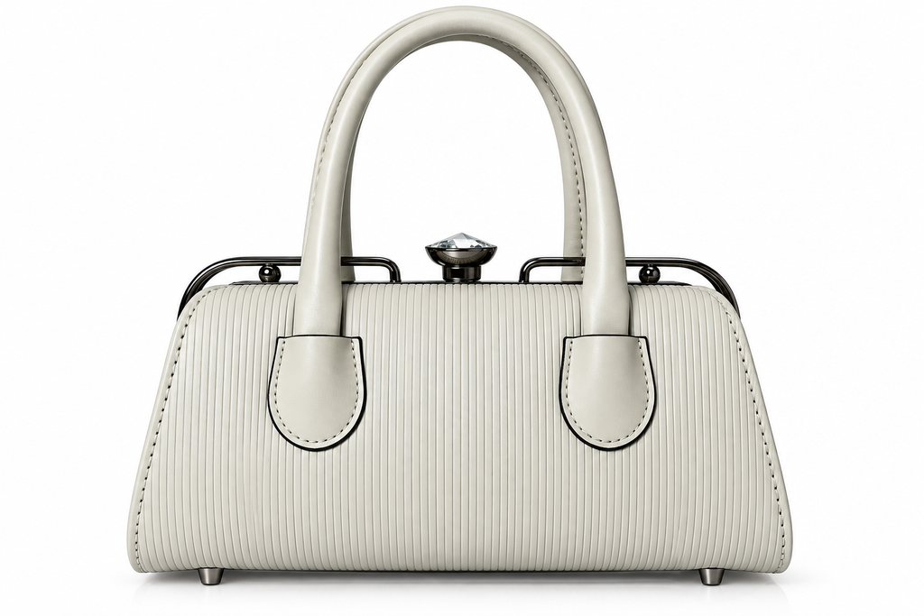 BAN MEI Structured Frame Top-Handle Bag