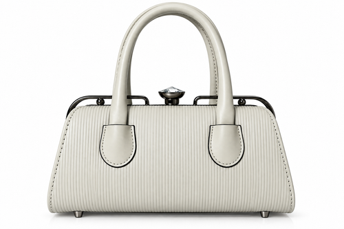 BAN MEI Structured Frame Top-Handle Bag