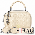 Trendy Double-Zip Cosmetic and Shoulder Bag