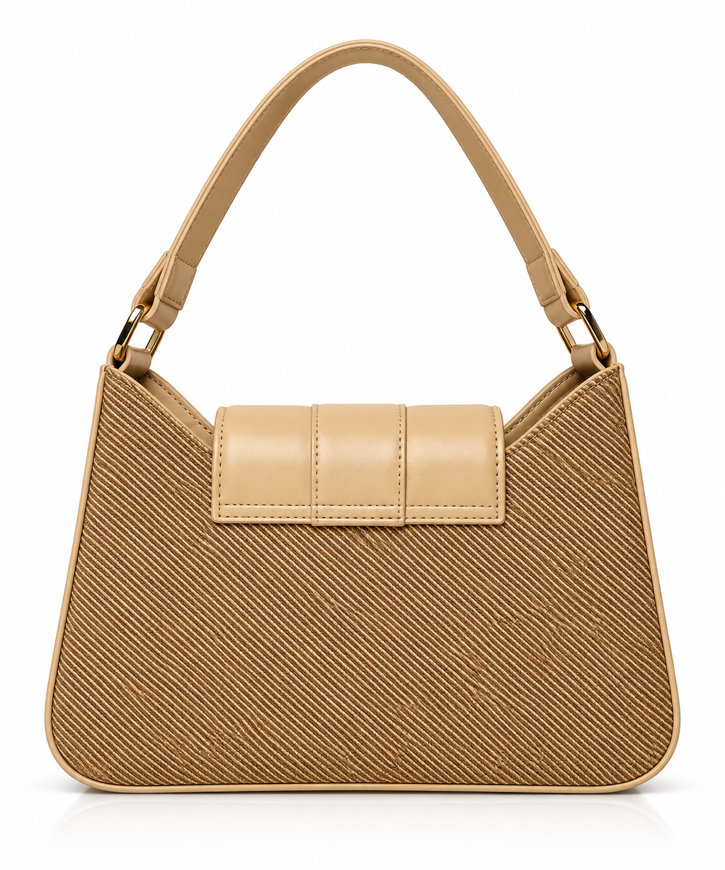 Luxury Lock-Closure Underarm Handbag
