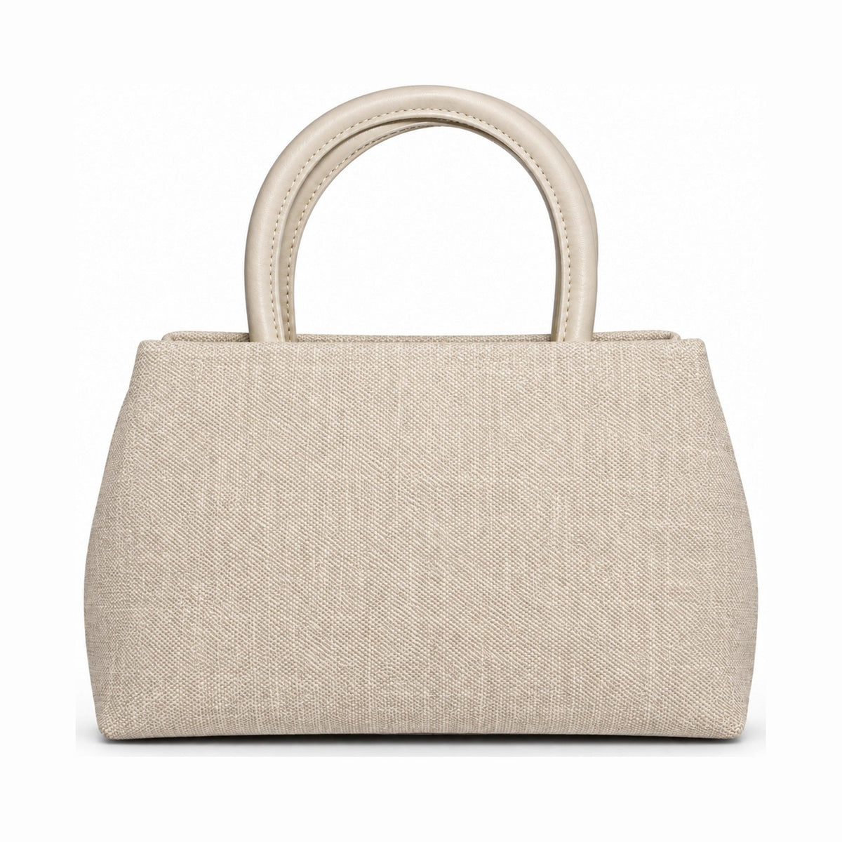 Elegant Crossover Buckle Structured Handbag - Ivory