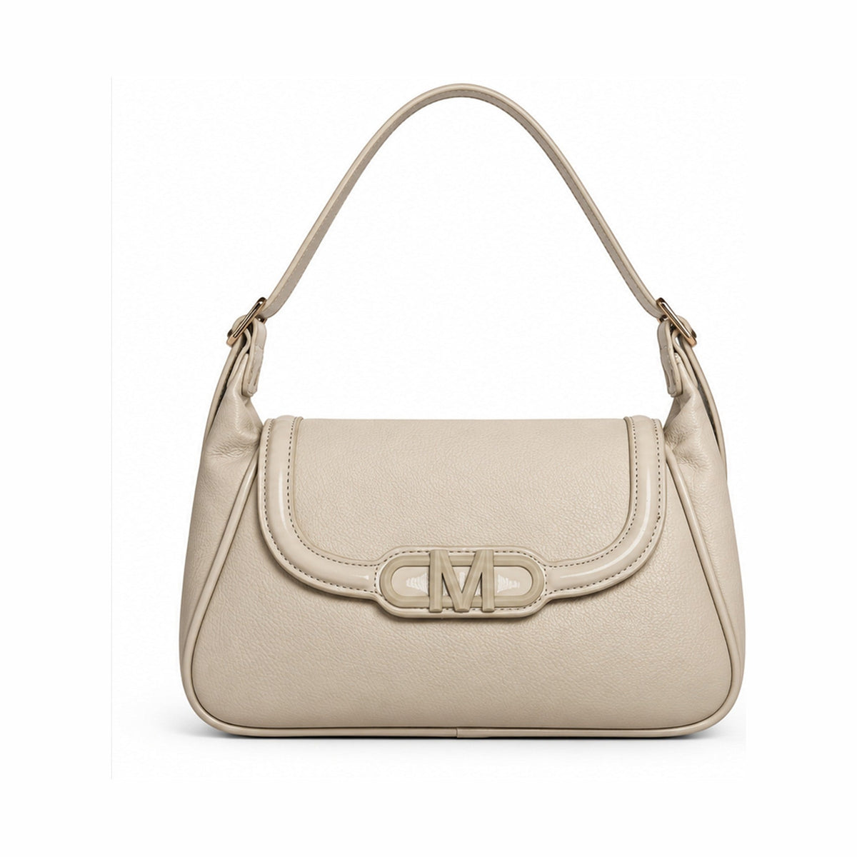 Miss Alita Monogram Flap Crossbody Bag - White
