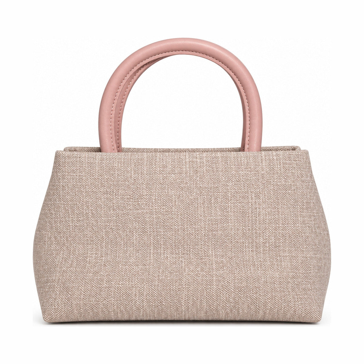 Elegant Crossover Buckle Structured Handbag - Pink