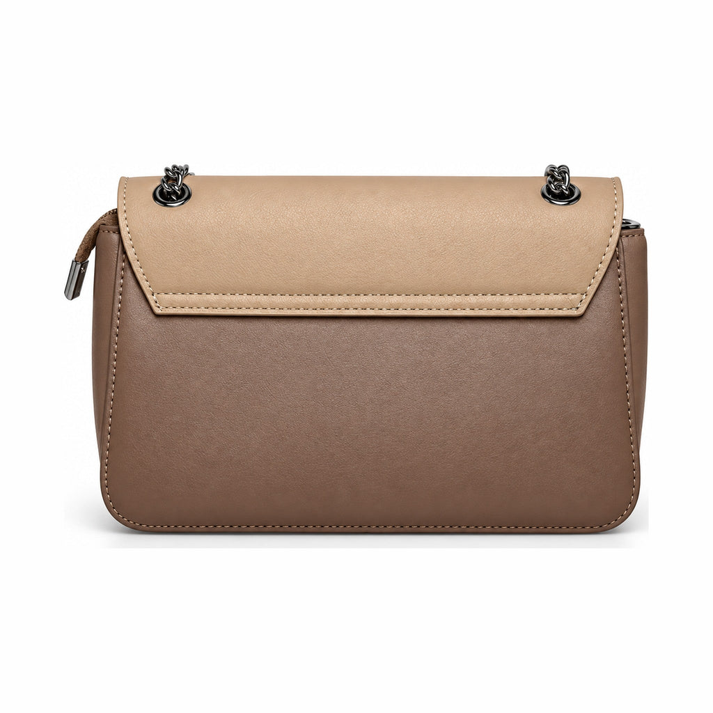 Longyoupin Metal Lock Flap Chain Bag - Ivory