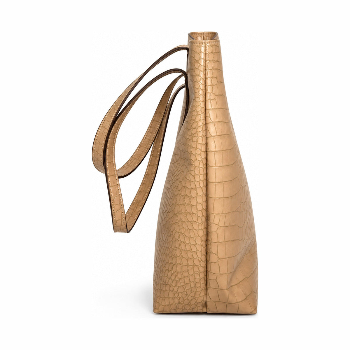 Crocodile Texture Luxury Large Tote Bag - Olive