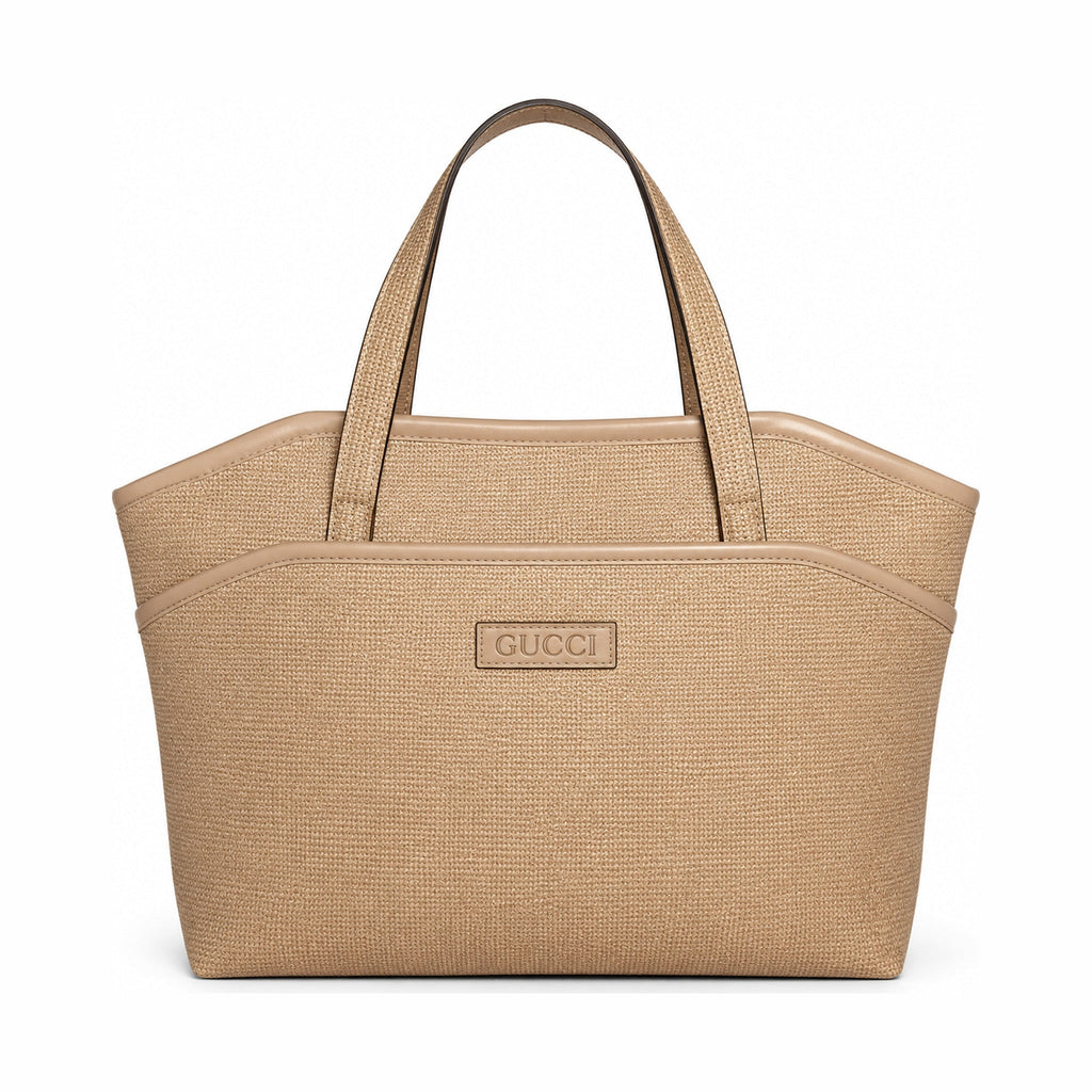 Gucci Style Signature Tote Bag  - Cream