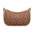 Coach Monogram Elegant Leather Handbag - Light Brown