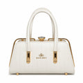 BAN MEI Quilted Frame Top-Handle Handbag - White