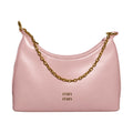 Sleek Crescent Chain Handbag - Pink