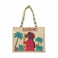 Sookhri Aesthetic Printed Tote Bag - Cream